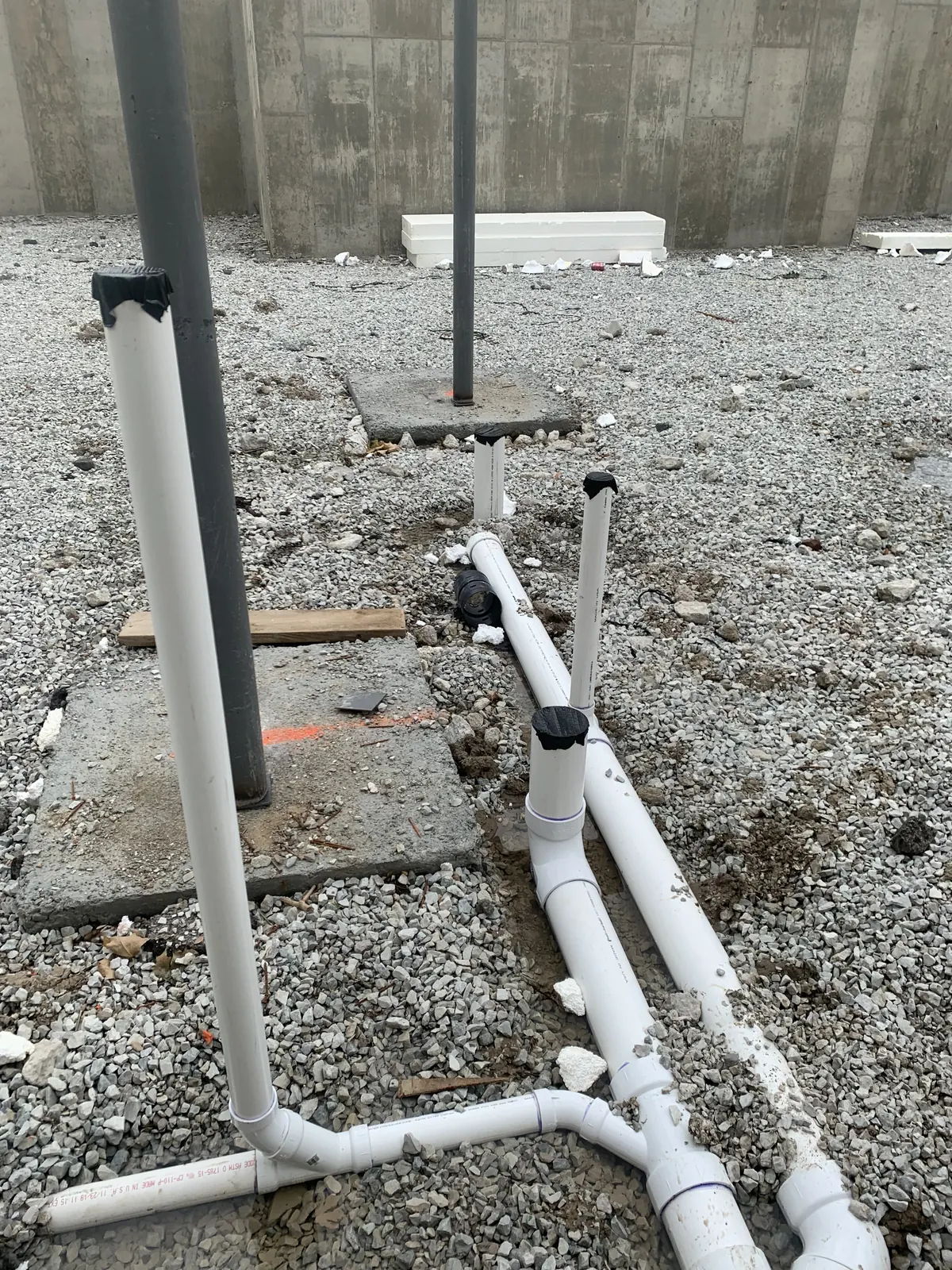 Commercial underground plumbing rough-in by Power Plumbing